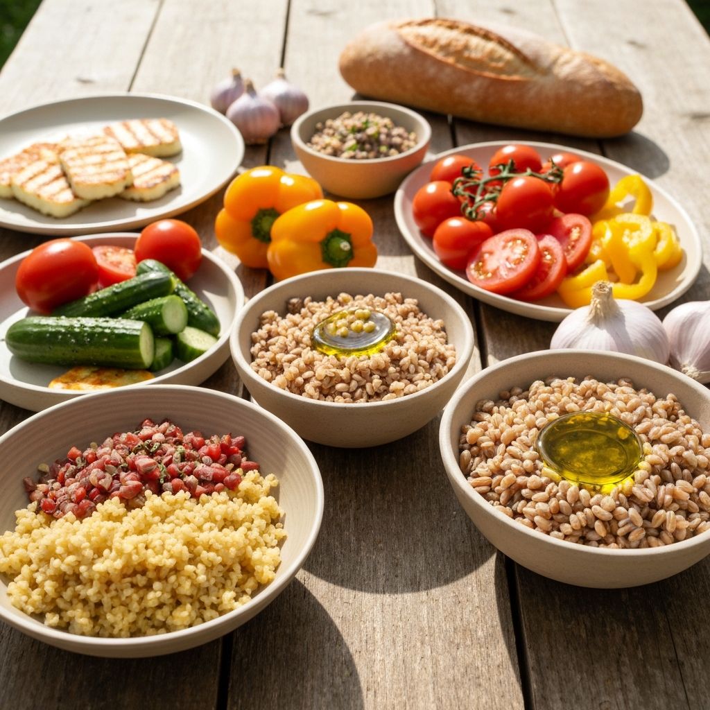 Mediterranean style healthy meal